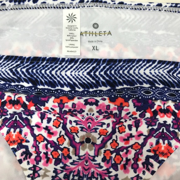 Athleta Ipanema Side Tie Floral Bikini Bottom NEW - Picture 3 of 5